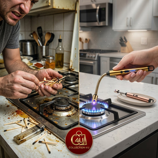 Electric USB Rechargeable Kitchen Lighter – Windproof Flexible Arc Lighter for Gas Stove, BBQ & Candles