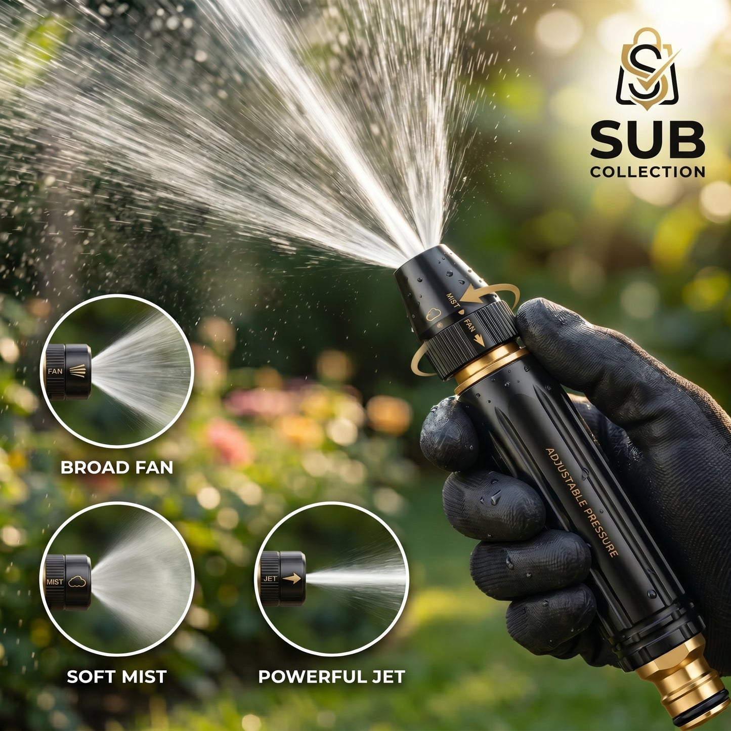 High Pressure Water Spray Gun Nozzle – Solar Panel & Car Cleaning