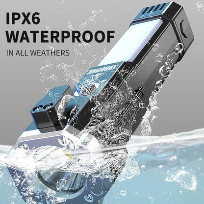 High-power Led Torch Light Rechargeable Flashlight And Multifunctional Tactical Hammer & Power Bank To Charge the Phone With Box