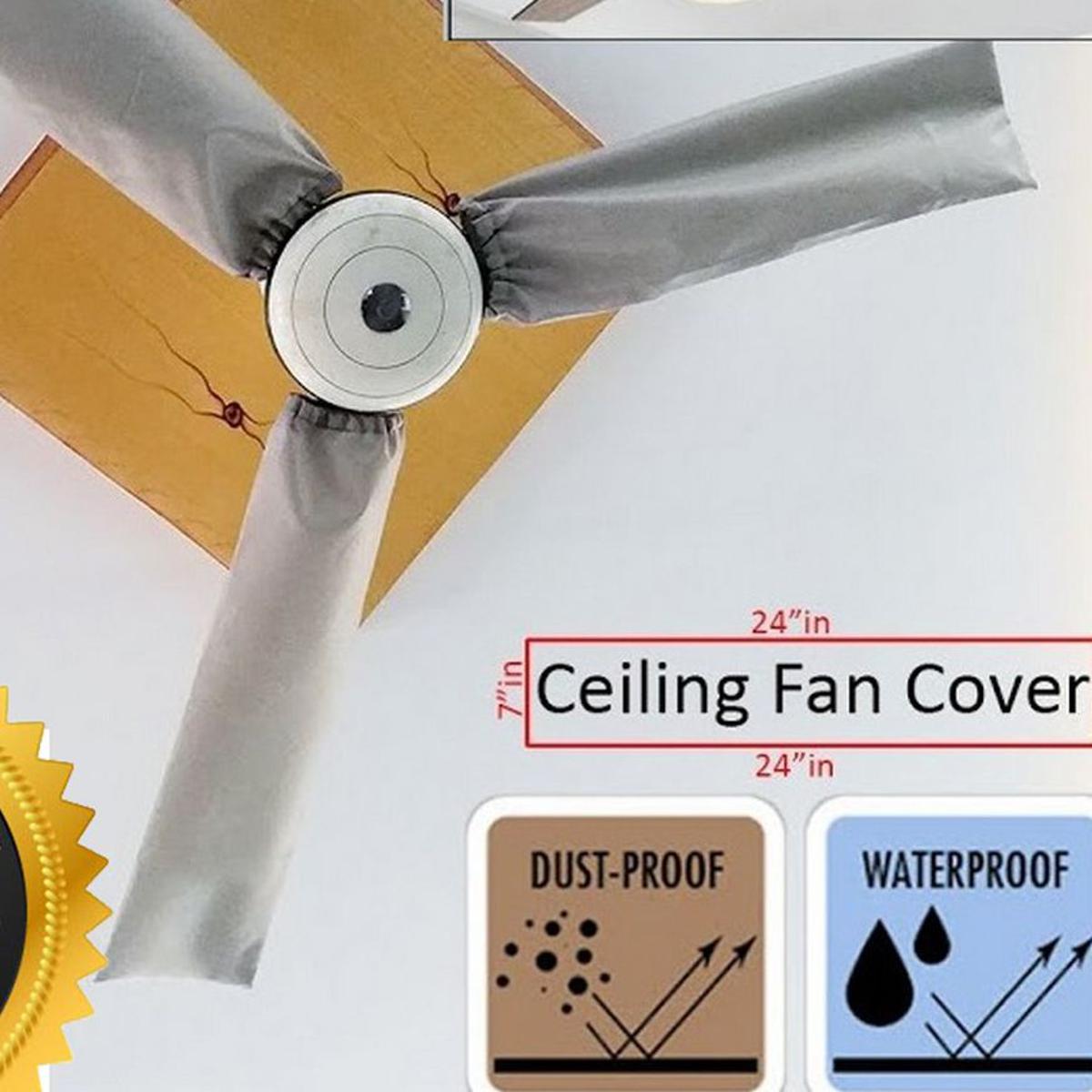 Ceiling Fan Dust Cover Set Blades & Motor Cover, Washable Protector