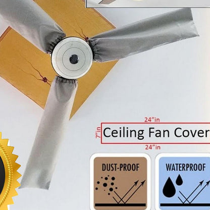 Ceiling Fan Dust Cover Set Blades & Motor Cover, Washable Protector