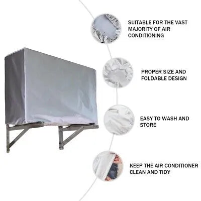 Waterproof AC Cover Set Indoor & Outdoor Split AC Dust Cover (1/1.5/2 Ton)