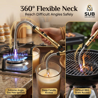 Electric Gas Lighter with USB Charging – Best for Kitchen & BBQ in Pakistan