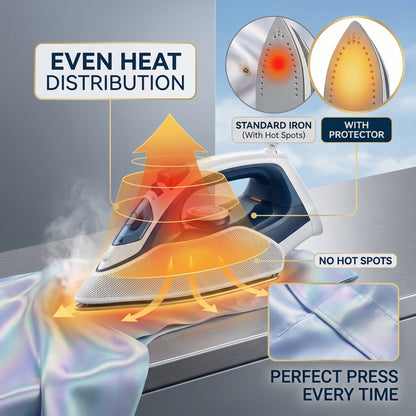 Teflon Iron Cover Protector - Burn Free Safe Ironing Cover for Clothes