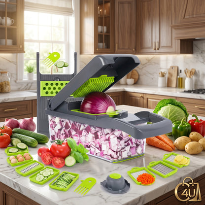 16-in-1 Nicer Dicer Plus – Multi-Function Vegetable & Fruit Chopper, Slicer & Dicer | Kitchen Time Saver