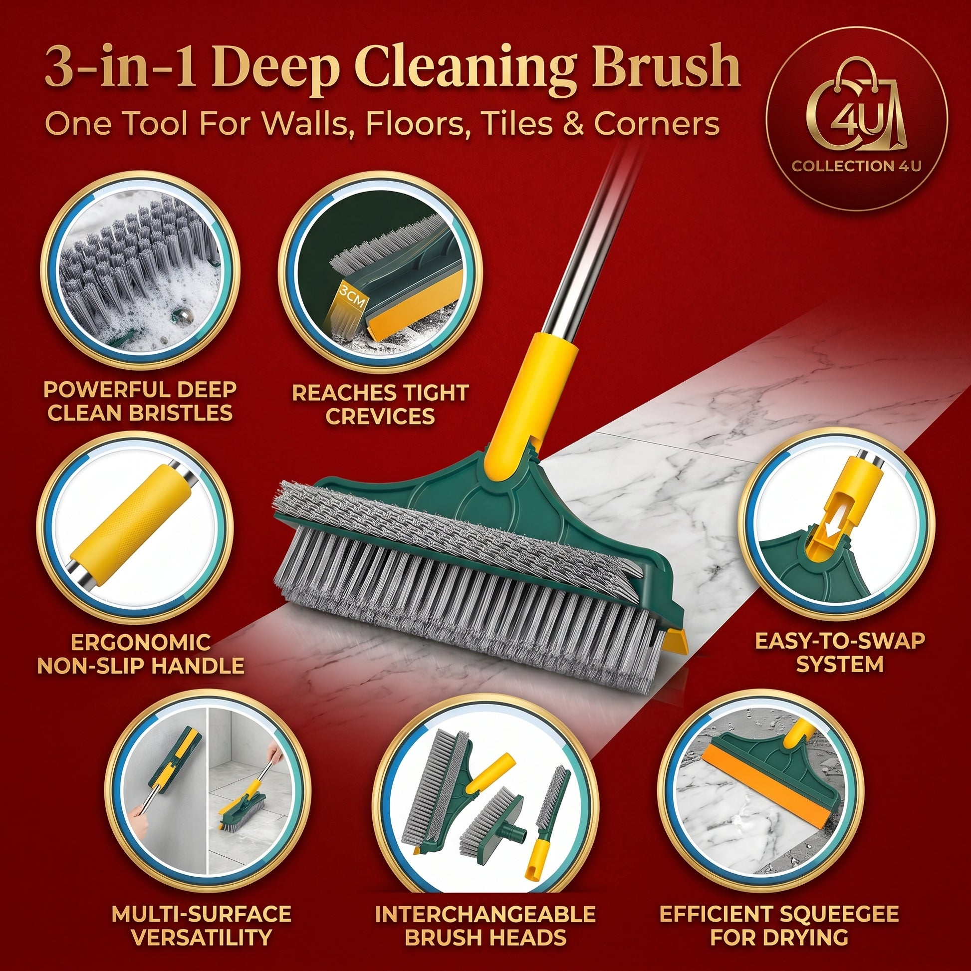 3-in-1 deep cleaning brush 