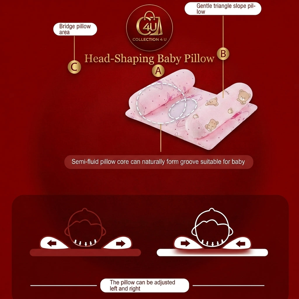 Baby Head Shaping Pillow Hypoallergenic, Flat Head Prevention, Pediatrician Approved