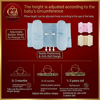 Baby Head Shaping Pillow Hypoallergenic, Flat Head Prevention, Pediatrician Approved