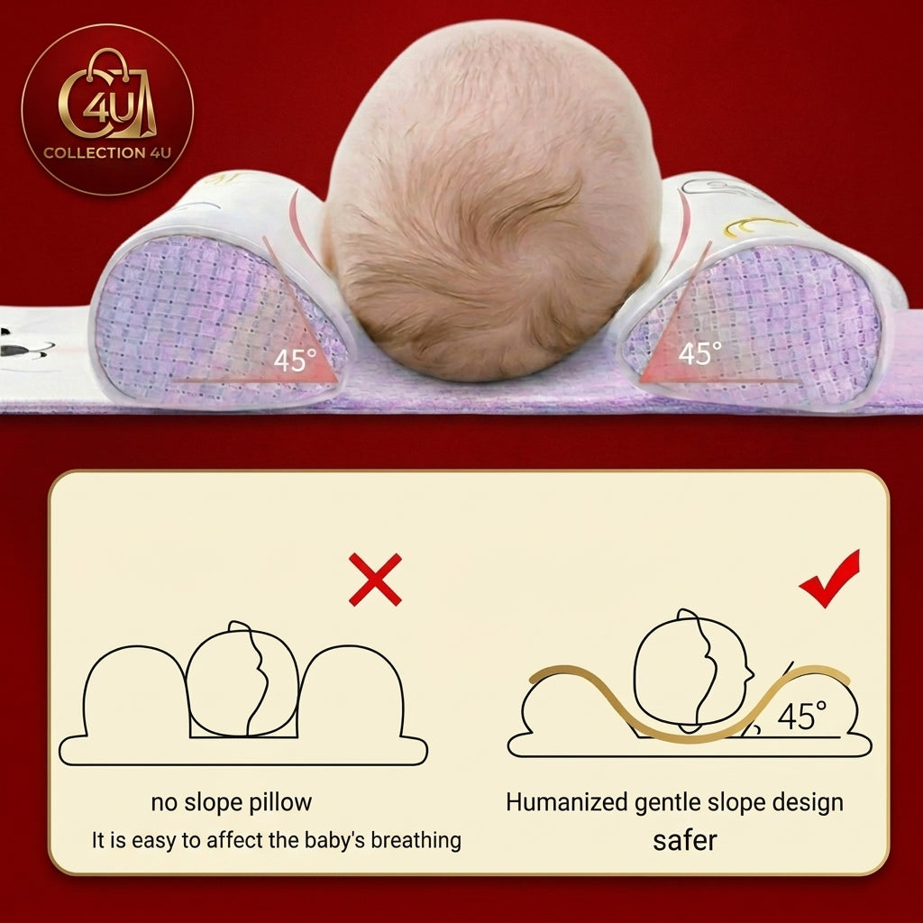 Baby Head Shaping Pillow Hypoallergenic, Flat Head Prevention, Pediatrician Approved