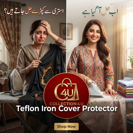 Teflon Iron Cover Protector – Anti-Burn Safe Ironing Sheet for All Clothes & Fabrics