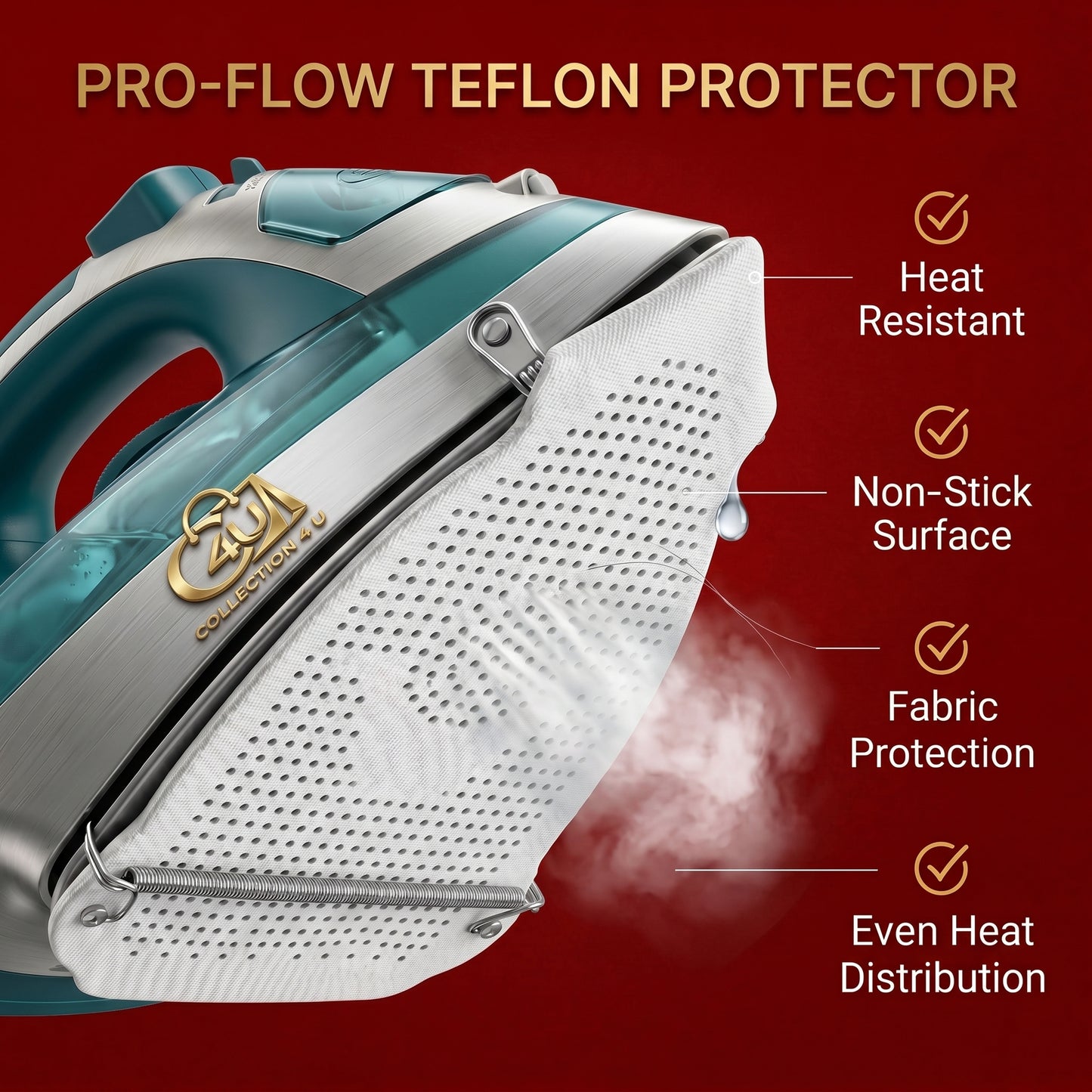 Teflon Iron Cover Protector – Anti-Burn Safe Ironing Sheet for All Clothes & Fabrics