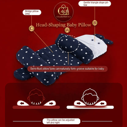 Baby Head Shaping Pillow Hypoallergenic, Flat Head Prevention, Pediatrician Approved